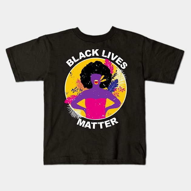 Black Lives Matter Kids T-Shirt by Riczdodo